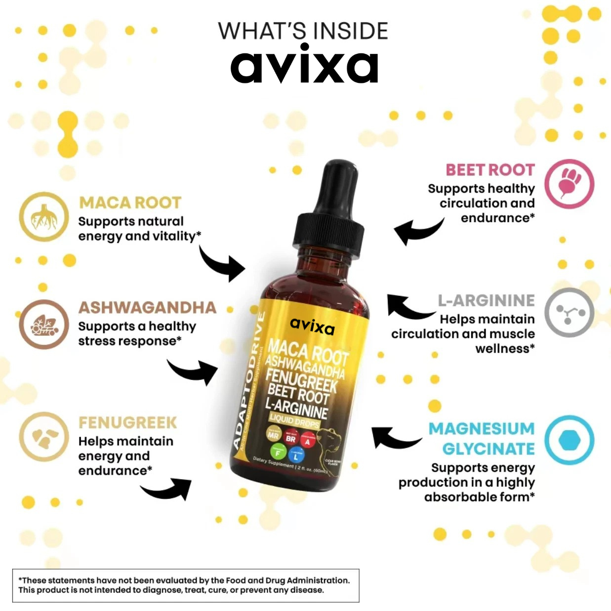 Avixa Maca Root Ashwagandha Liquid Drops