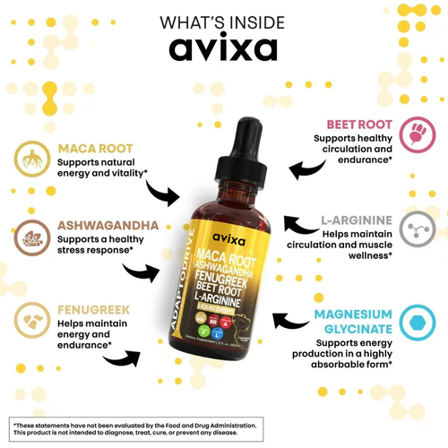 Avixa Maca Root Ashwagandha Liquid Drops